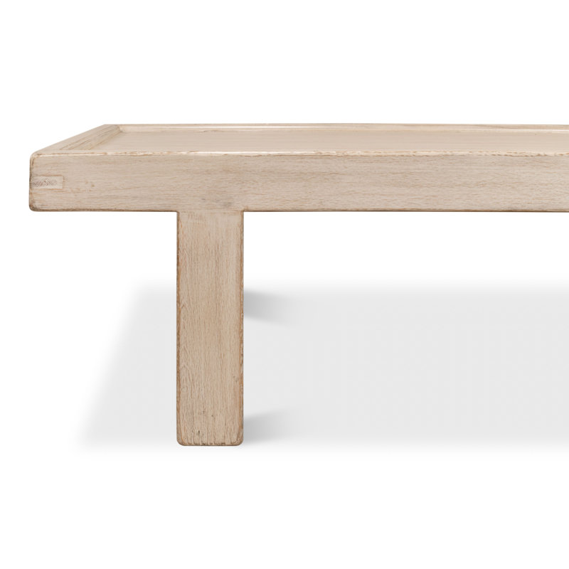 Solid Wood Coffee Table, French Gray