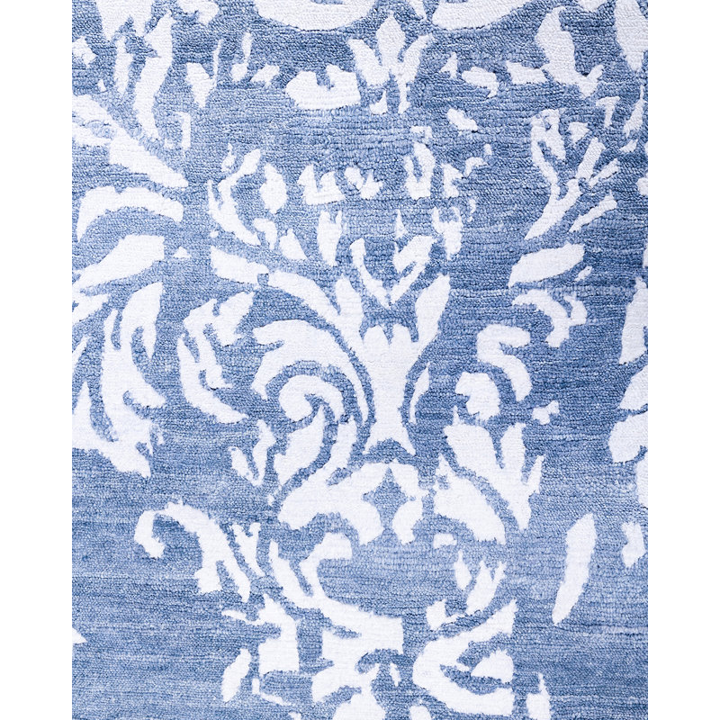 Overdyed One-of-a-Kind Rectangle 9'2" X 12'1" Hand Knotted Area Rug