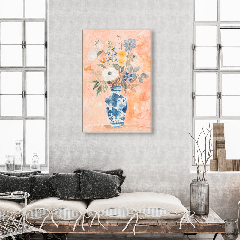 Vibrant Tapestry II Canvas Floral & Botanical Print by Oliver Gal, 46"H x 31"W, Silver Frame