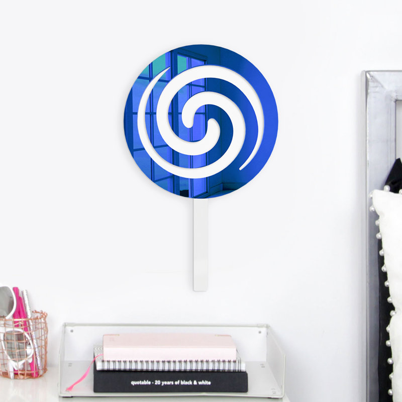 Décoration murale bonbon Swirly Pop, H 23 po x l 7 po x P 1 po, Bleu