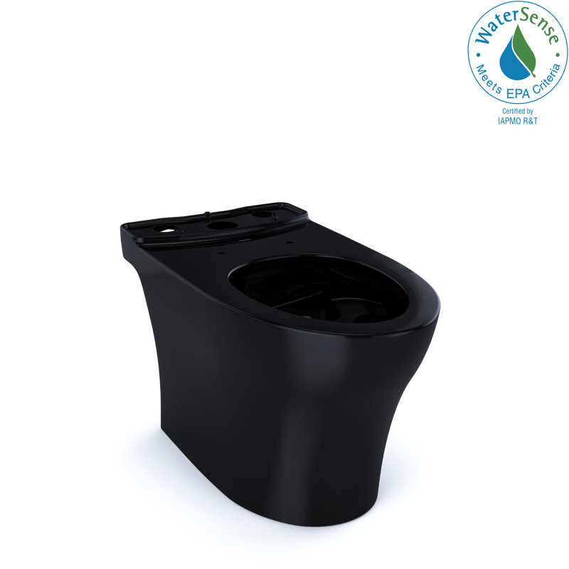 TOTO® Aquia® IV Elongated Universal Height Skirted Toilet Bowl, WASHLET®+ Ready, Ebony, Ebony