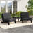 Polett Outdoor Conversation Set Solid Wood Group With Armless Chair And Side Table-1206802448-1206802452