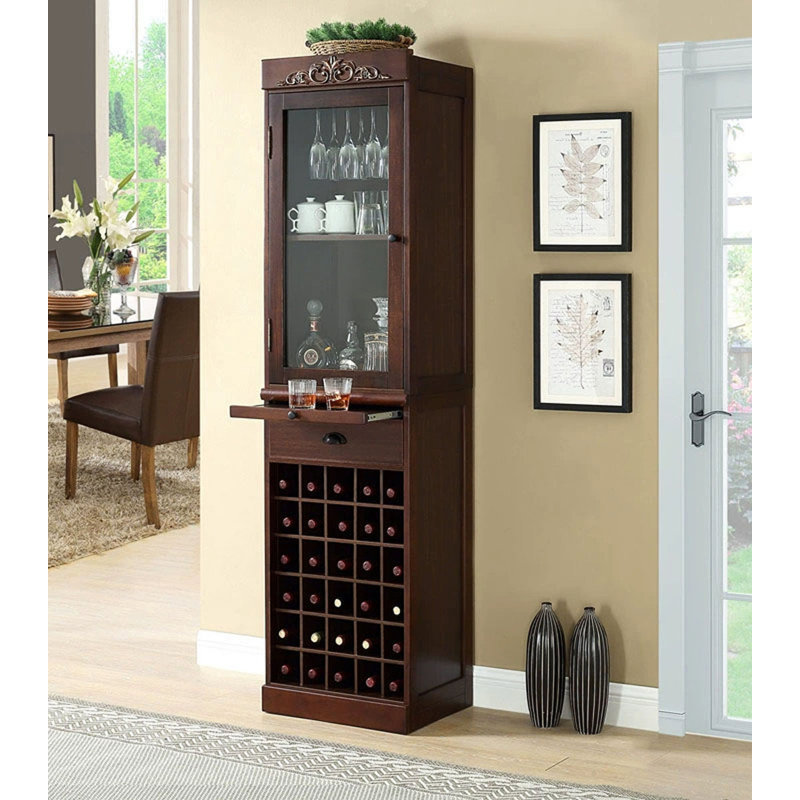 Porte-bouteilles 19,69 ", Noyer