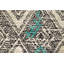Eliel Geometric Hand Tufted Black/White/Orange Area Rug-1479041114