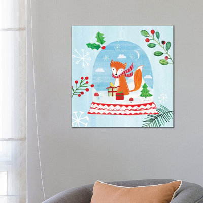 Snow Globe Animals III by Farida Zaman - Wrapped Canvas Painting