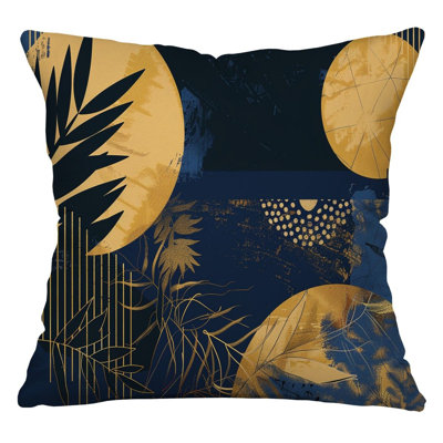 Coussin décoratif réversible en mélange de coton Botanical Cool