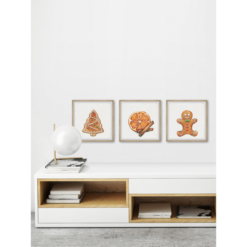 Best Best Christmas Cookies Triptych, H 12 po x l 12 po x P 1,5 po