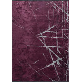 Rapture Abstract Area Rug in Purple