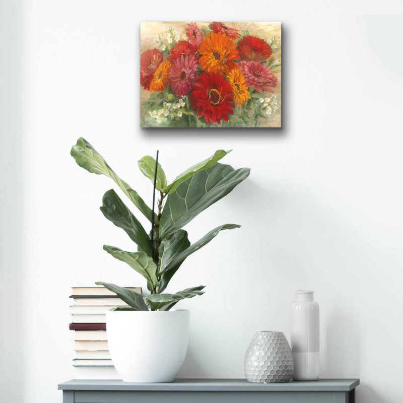 «Summer Gerbera Bouquet» par Carol Rowan, H 12 po x l 16 po x P 0,13 po