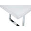 Banc de salle à manger moderne en similicuir blanc avec pieds en métal