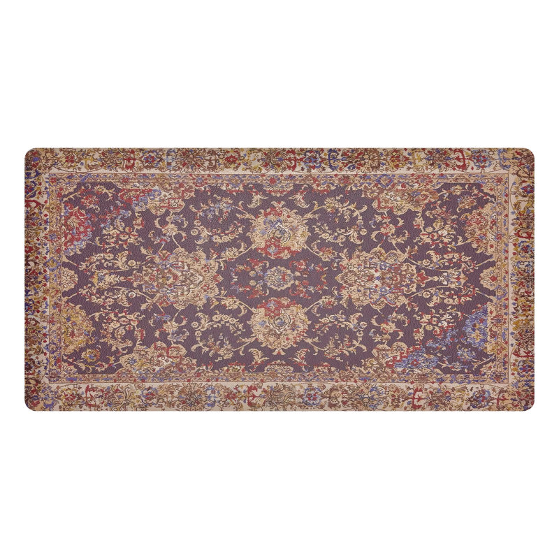 Waterproof High Density Foam Kitchen Rug, 39"L x 20"W, Purple Persian