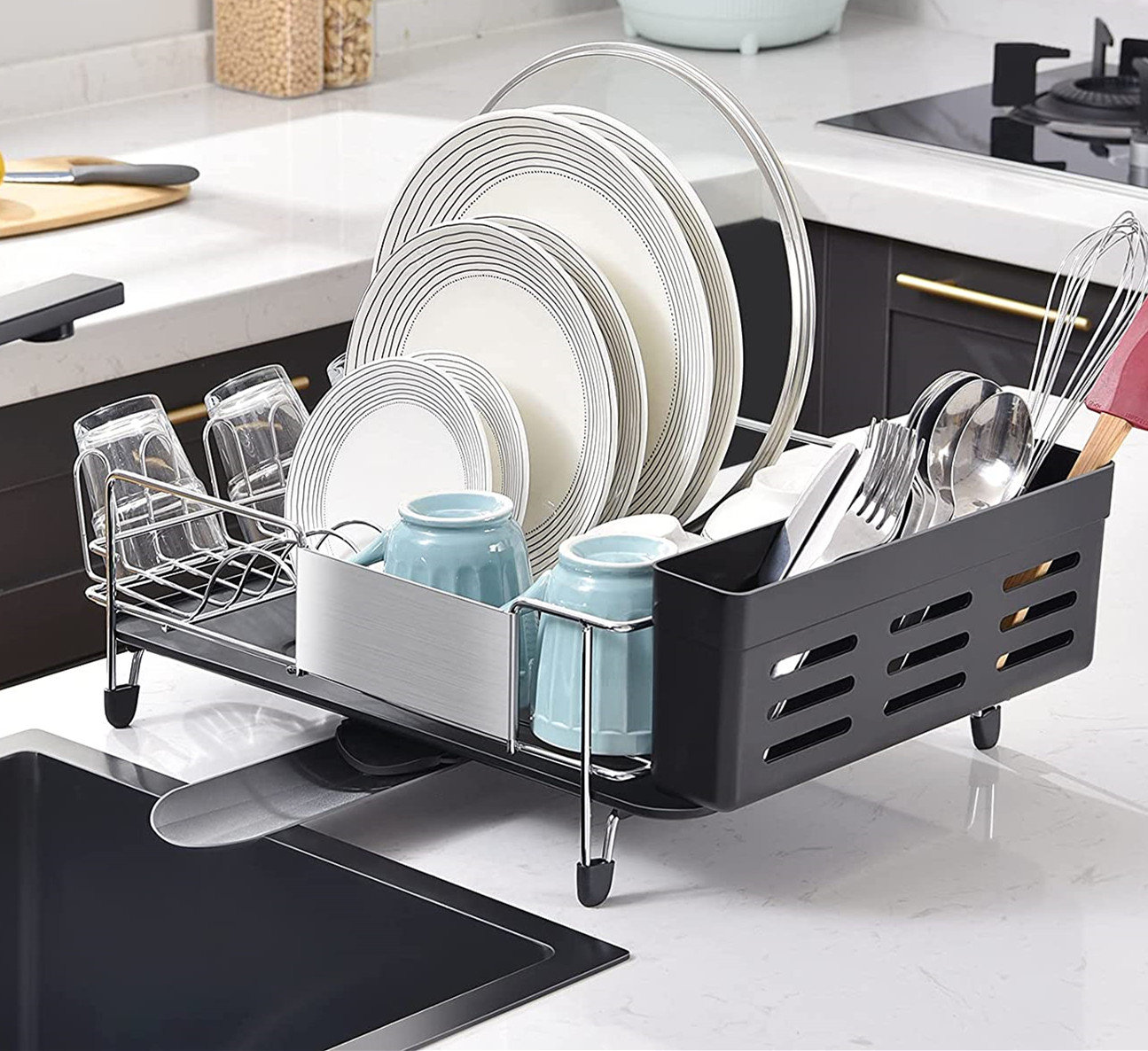 https://assets.wfcdn.com/im/19486640/compr-r85/2221/222102474/stainless-steel-dish-rack-with-kitchen-sink-organizer-and-drainboard.jpg