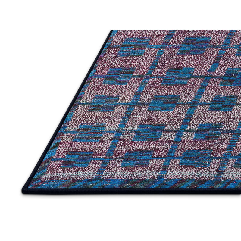 Tapis décoratif multicolore à motif abstrait, Tapis de couloir 2 pi x 5 pi