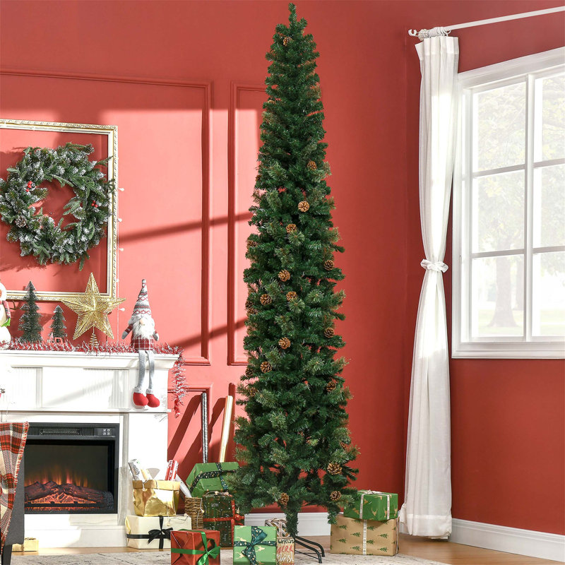 Arbre de Noël artificiel régulier (double) avec aiguilles vertes