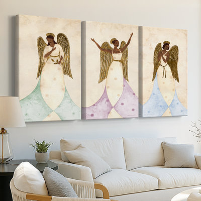 Seraphin I  -Custom Wrapped Gallery Canvas - 3 Pieces