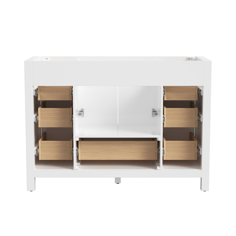 Meuble-lavabo moderne 48 po sans comptoir ni lavabo, armoire simple 48 po