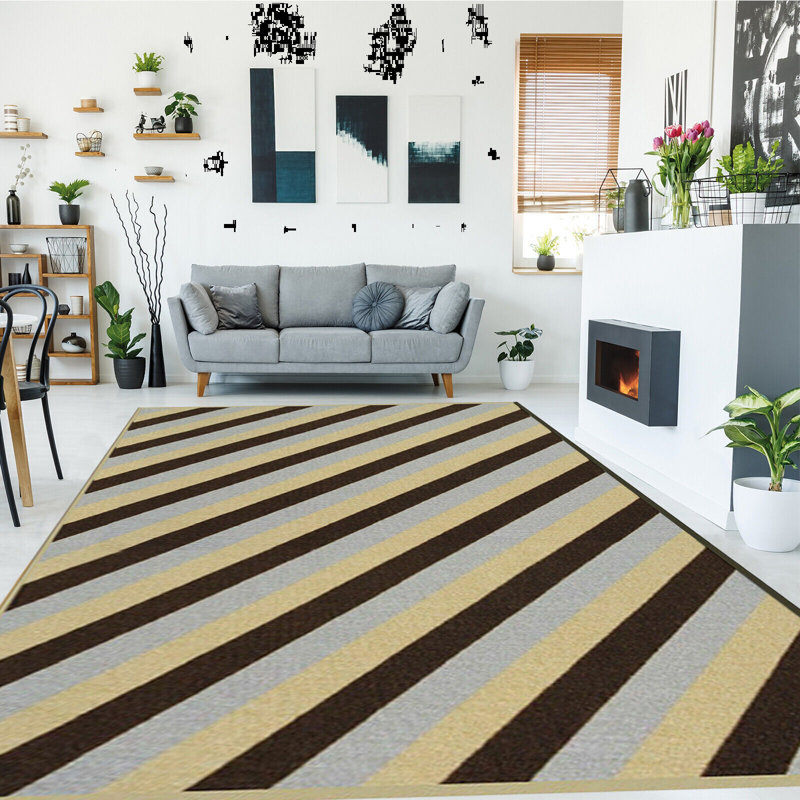 Geovanny Striped Area Rug, Rectangle 160 x 230cm