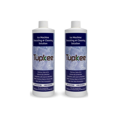 Tupkee Ice Machine Cleaner Solution – 16 Fl Oz Ice Maker Cleaner Descaler, Nickel Safe - Compatible For Affresh, Whirlpool 4396808, Manitowoc, Kitchenaid, Scotsman - Pack Of 2