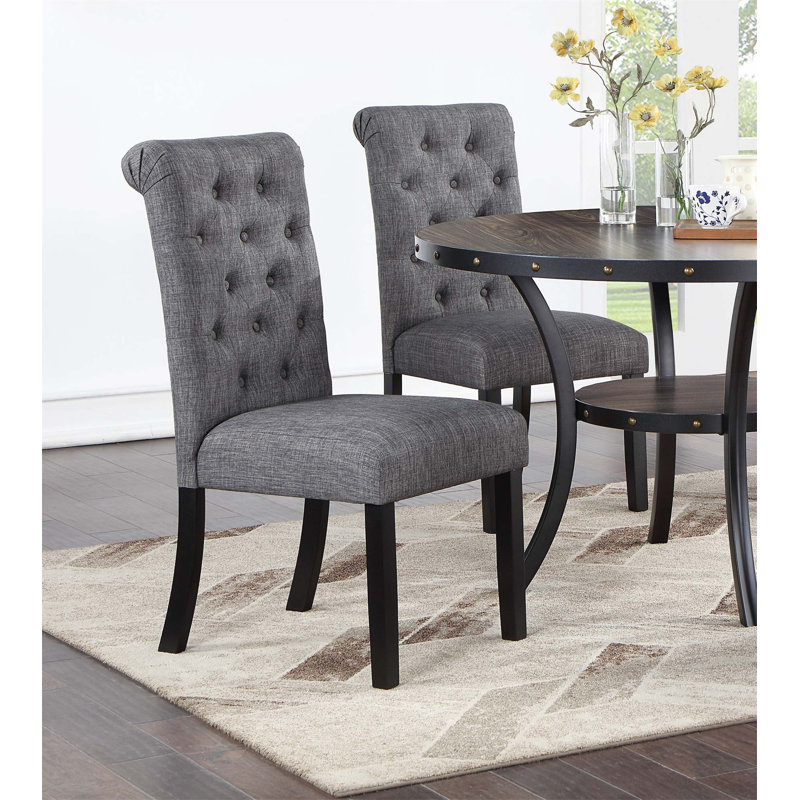 Ensemble de 2 chaises de salle à manger en tissu