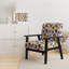 Fauteuil d'appoint rembourré à motif multicolore
