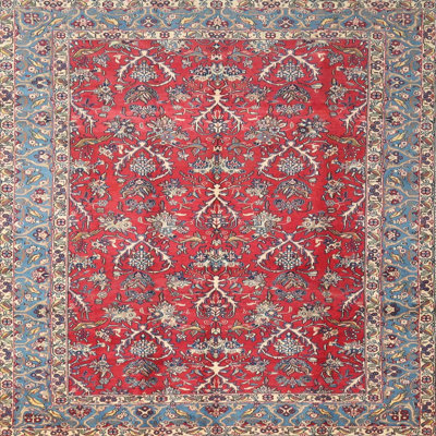 Tapis rouge/bleu traditionnel Renovo