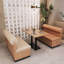 Banc rembourré en similicuir élégant-101513205