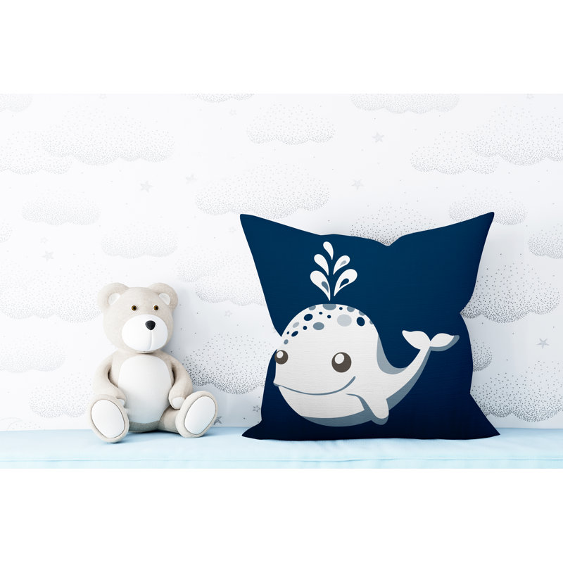 Coussin Whally, L 19 po x H 19 po, Bleu marine