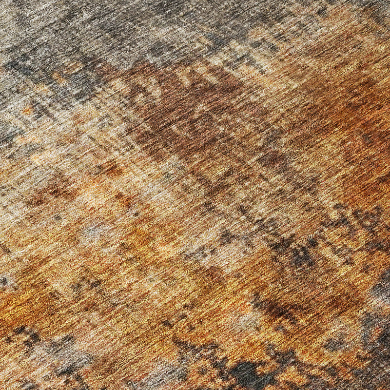 Addison Paprika Abstract Washable Synthetic Indoor/Outdoor Rug 1'8" x 2'6"