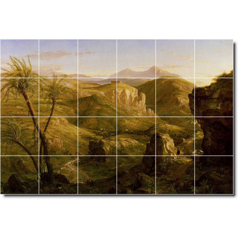 Carreau de céramique décorative 36 po x 24 po 6 po x 6 po, Historique 01895