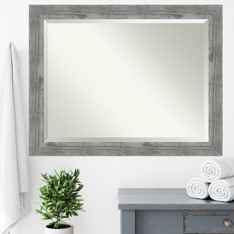 Miroir de salle de bain Brinlee, Brun, 36 po x 46 po