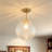 13.8'' Glass Shade Ceiling Flush Mount Light