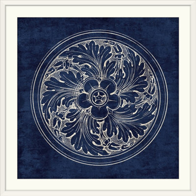 «Rosette II», reproduction d'impression graphique en indigo