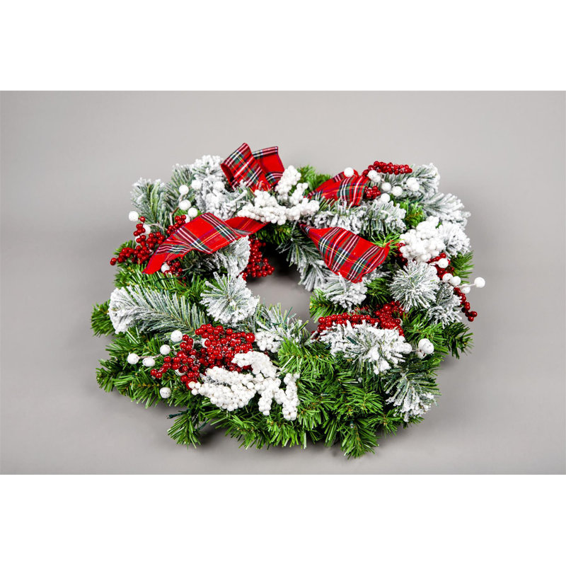 Faux PVC 23.62cm Christmas Wreath