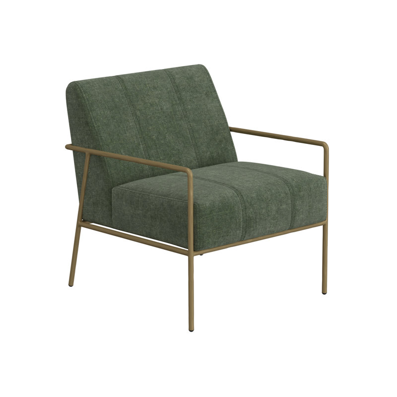 Structure en bois et base en métal, fauteuil