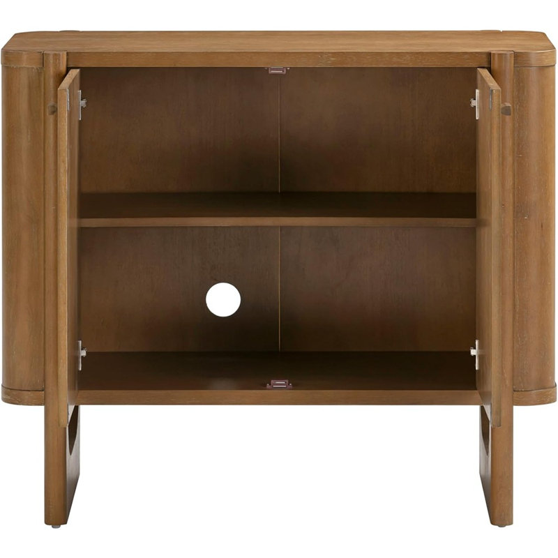 Armoire de rangement Mid-Century moderne, brun clair