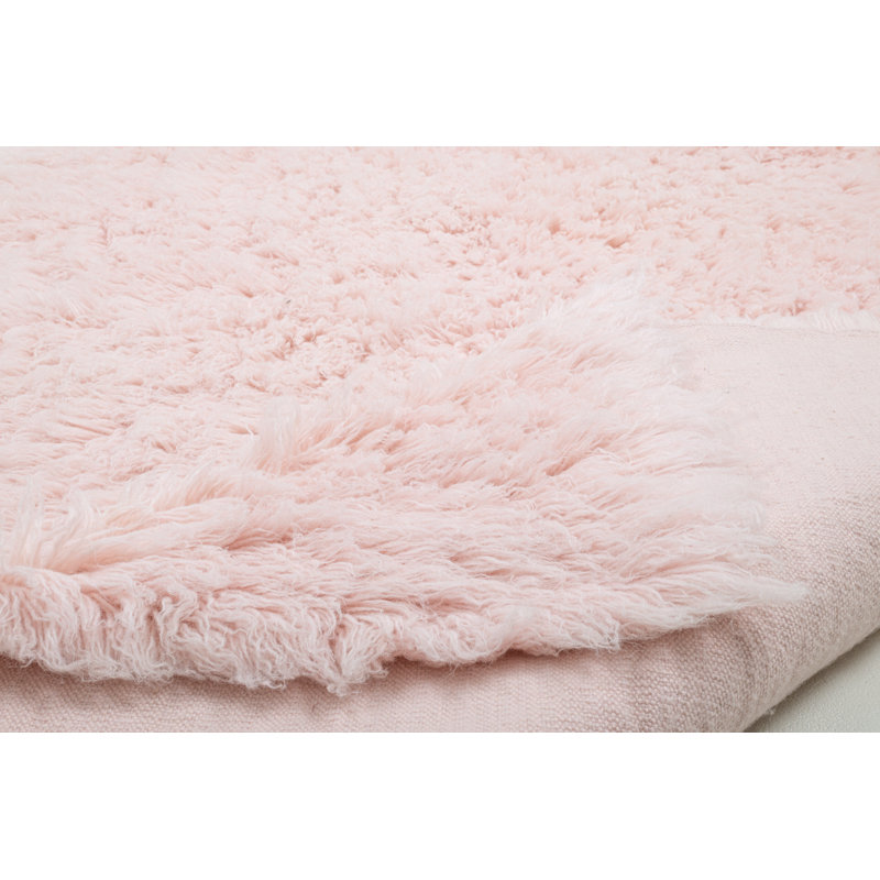 Solid Colour Wool Hand Woven Area Rug, Rectangle 80 x 160cm