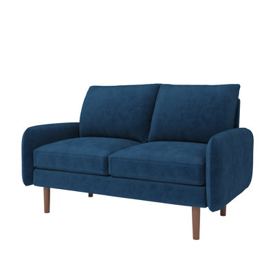 Cartlin 58" Upholstered Mid-Century Modern Loveseat
