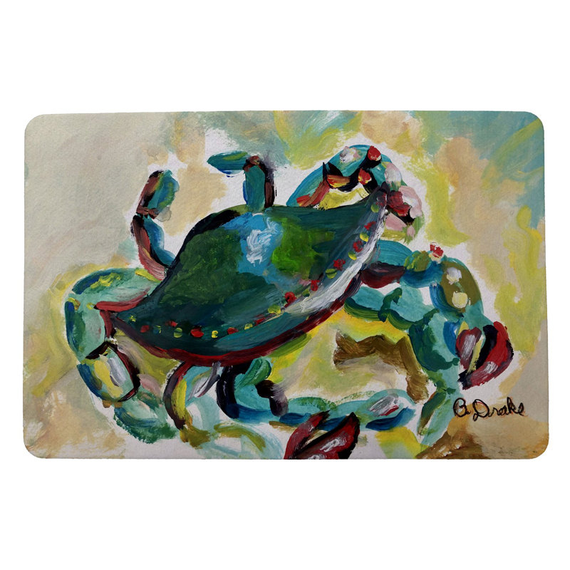 Tapis d'extérieur antidérapant Boydton Crab 26 po x 18 po