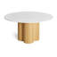 4 Quarter Round Marble Dining Table-1257791548-1257791550