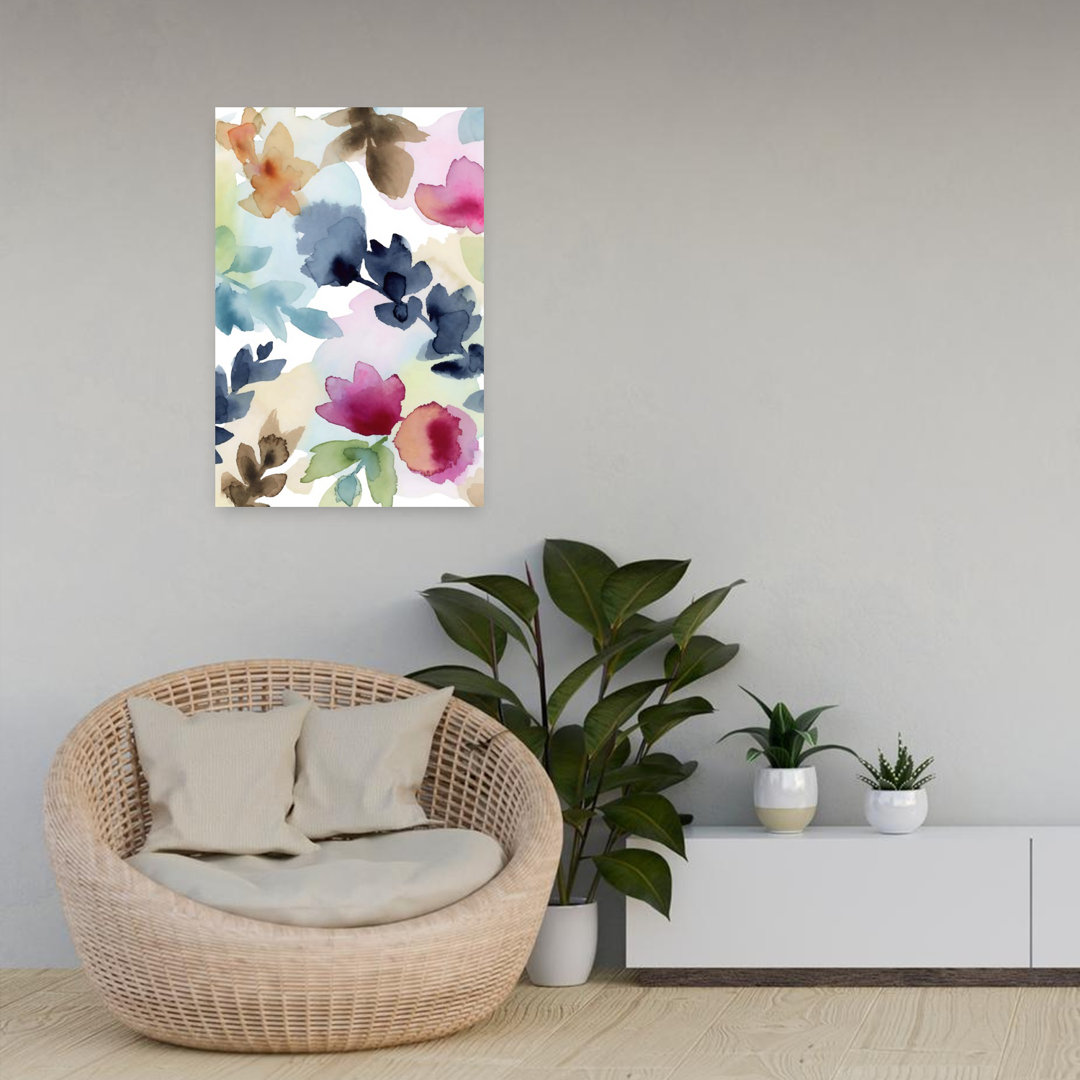 Watercolor Floral Abstract Contemporary Delicate Wall Art Print