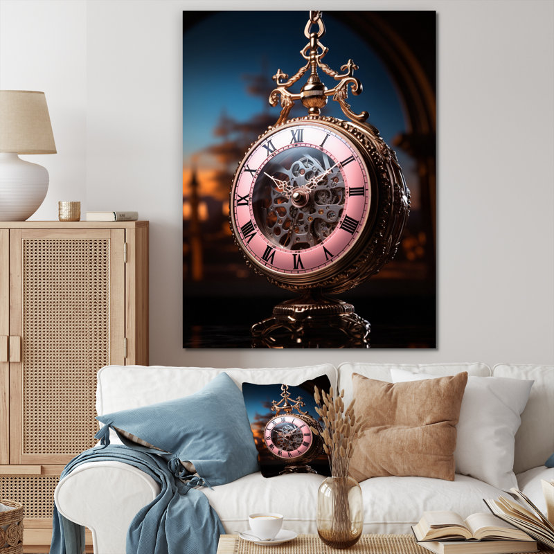 Izma " Clock Eternal Grace ", 32" H x 16" W x 1" D, Wrapped Canvas