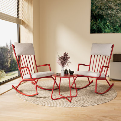 Classic Idelfonso Rocking Chairs With End Table