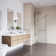 Monteray 34" W x 34" D x 73" H Hinged Frameless Shower Enclosure with 3/8  Clear Glass