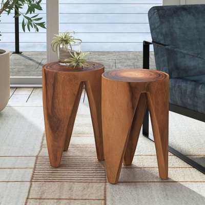 Maze Solid Wood Side Table