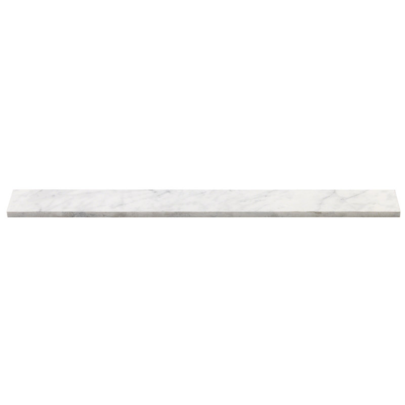 Garniture de tuiles arrondies en porcelaine 3 po x 24 po Marmo, Bianco