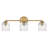 Sophisticated Three-Light Ribbed Glass Bath Vanity Light-122467653