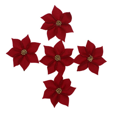 C Poinsettia Fills Set Of 5