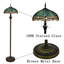 Lampe sur pied Tiffany en verre coloré style libellule 16 x 16 x 70 pouces-1456123968