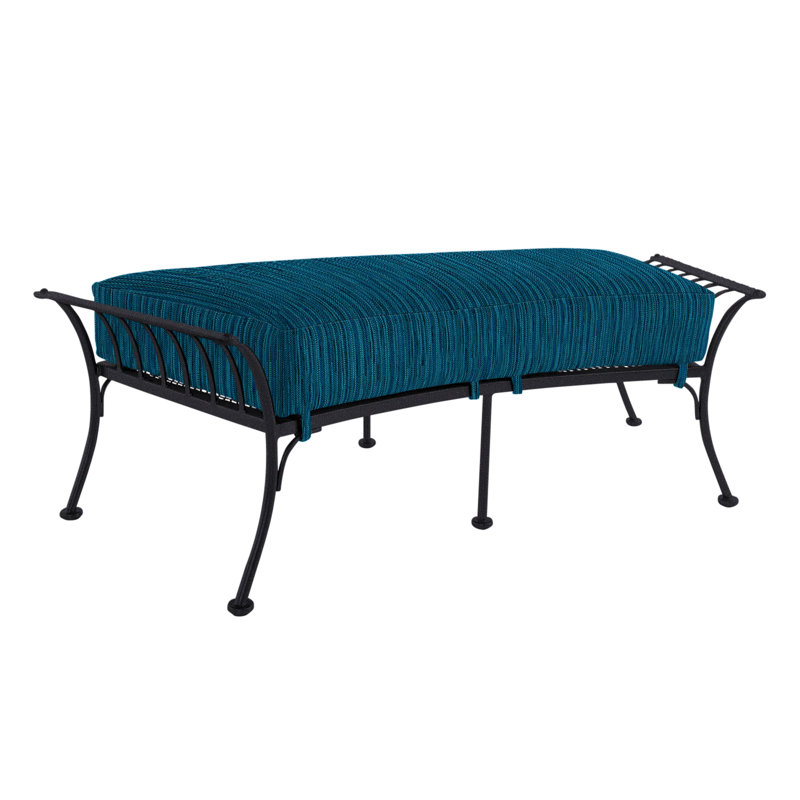 Monterra Outdoor Ottoman, Graphite, Alcazar Redwood