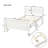 Solid Wood Twin Bed Frame - White With Head/ Support Size Platform Headboard/